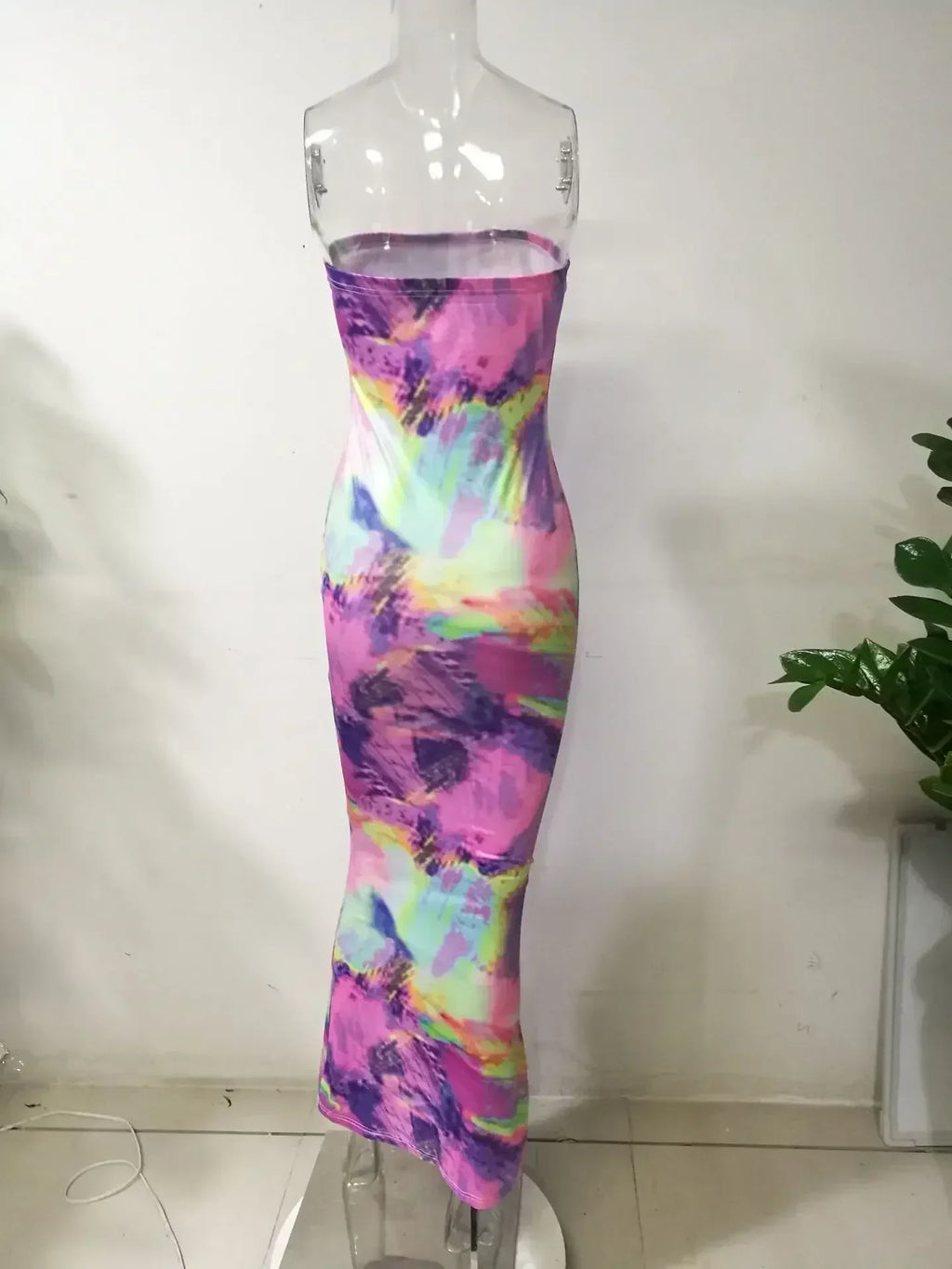 Vestidos de primavera y verano para mujer, con estampado de pecho, sin hombros, vendaje, ajustado, sexy, vestido largo, nueva moda 2023, fiesta, MsChuh