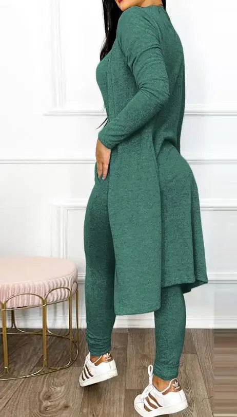 Conjunto de dos piezas para mujer, atuendo primavera 2023, moda con cordón y bolsillos, mono ajustado sin mangas con cuello en U y conjunto de abrigo de manga larga