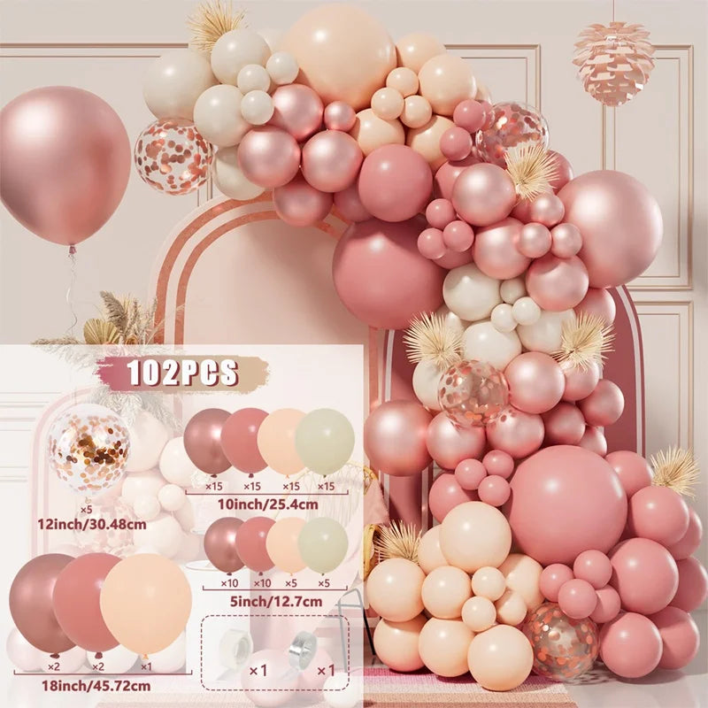 Pink Macaron Balloons Garland Arch Kit Birthday Party Decor Kids Wedding Birthday Party Supplies Baby Shower Decor Latex Ballon