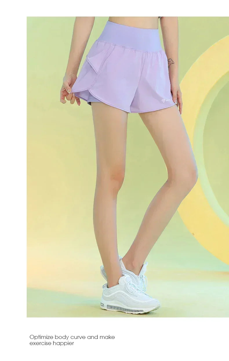 Pantalones cortos de yoga PHIGEER para mujer, ligeros, para gimnasio, ciclismo, entrenamiento, con bolsillo, transpirables, para correr, ropa deportiva