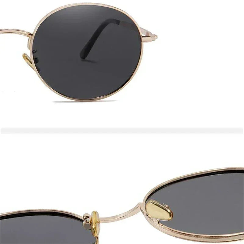 Gafas de sol polarizadas redondas Steampunk con prescripción para mujer y hombre UV400 antideslumbrantes para miopía, potencia de 0 a -0.5, -0.75 a -6.0