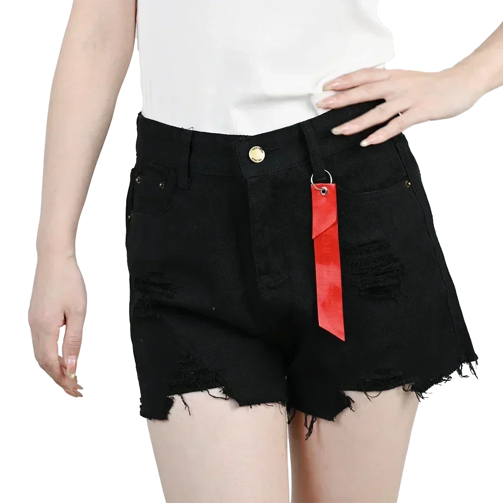 3 shorts vaqueros de mujer de cintura alta 2025 de verano, pantalones cortos negros, azules y blancos, pantalones vaqueros rotos para mujer, pantalones cortos, ropa de calle