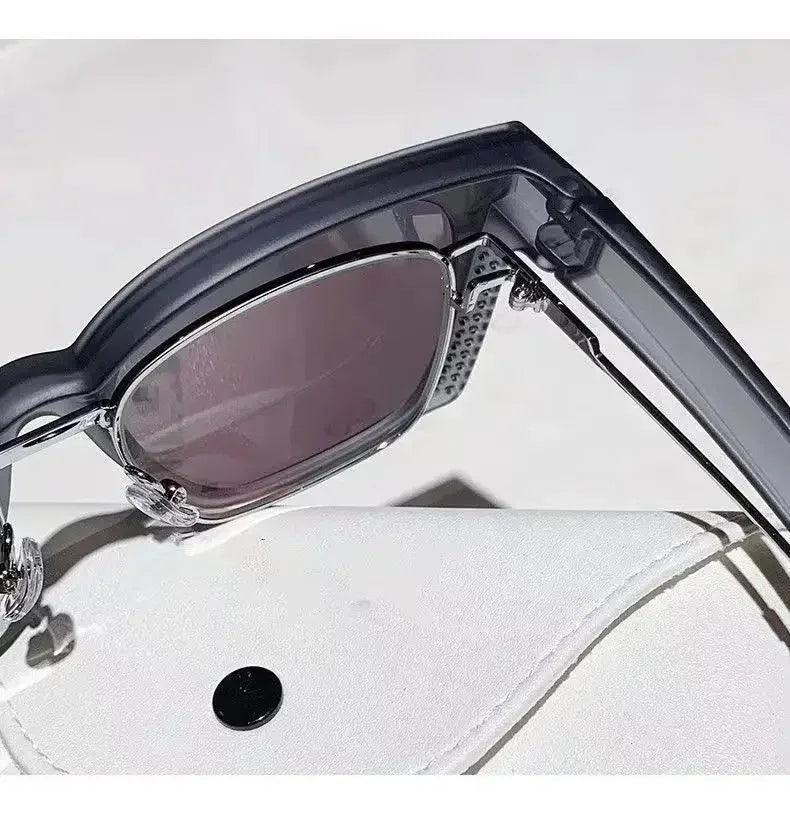 Gafas de Sol Polarizadas Cuadradas Fashion para Recetar Miopía, Lentes de Sol Portátiles para Hombre y Mujer, Vintage, para Pesca y Conducir