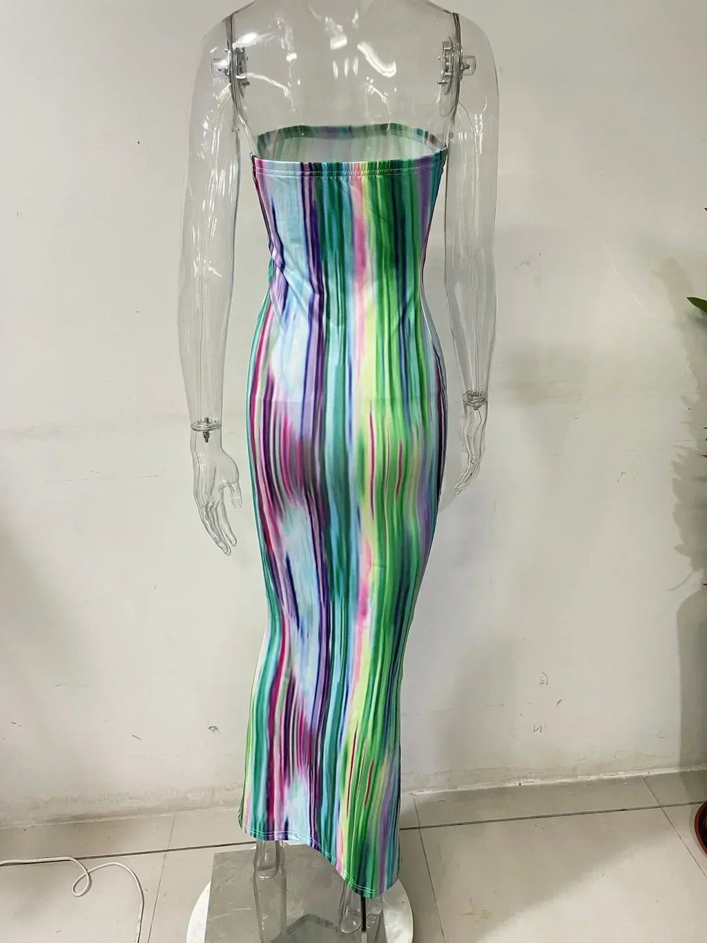 Vestidos de primavera y verano para mujer, con estampado de pecho, sin hombros, vendaje, ajustado, sexy, vestido largo, nueva moda 2023, fiesta, MsChuh