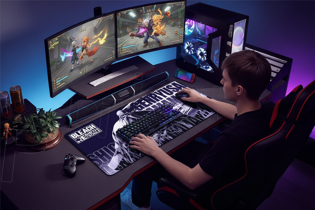 Gaming BLEACH Mouse Pad XXL Laptops Office Durable Desk Mat 900x400mm Kuchiki Rukia Gamer Cabinet Keyboard Carpet Speed Mousepad