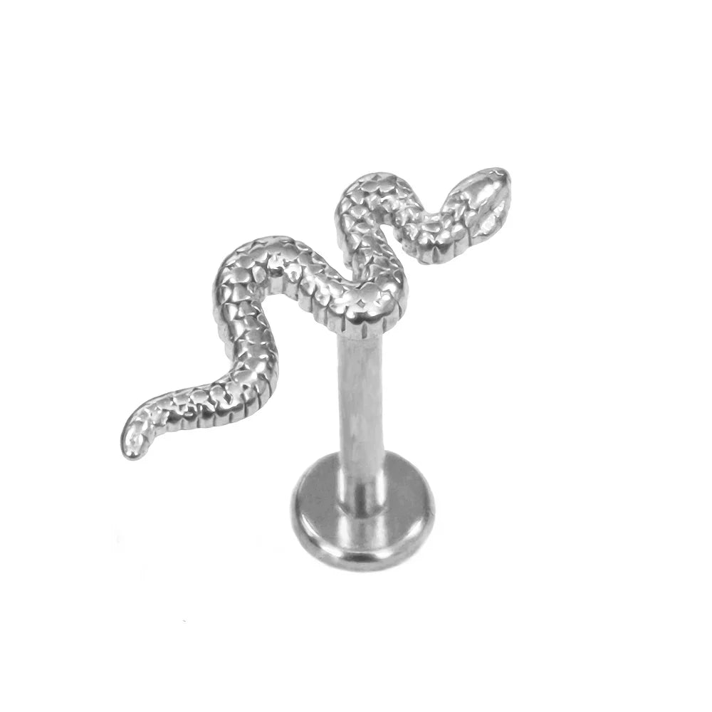Lightning Internal Thread Labret Piercing Crown Bee Flowers Cartilage Earring Tragus Conch 316L Stainlesss Steel Body Jewelry