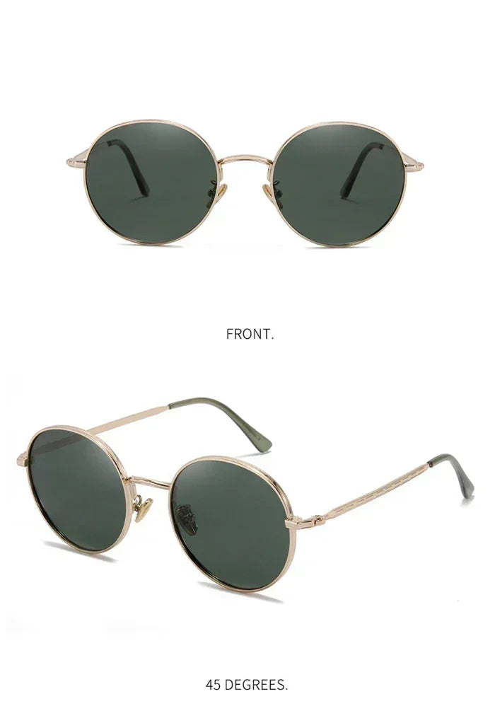 Gafas de sol polarizadas redondas Steampunk con prescripción para mujer y hombre UV400 antideslumbrantes para miopía, potencia de 0 a -0.5, -0.75 a -6.0
