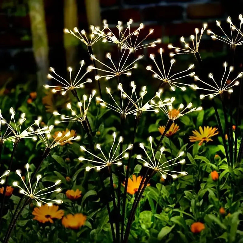 1PC Solar LED Firework Garden Lights,Outdoor Waterproof Lawn Lamp,Landscape Lightting For Yard,Walkway,Party,Christmas