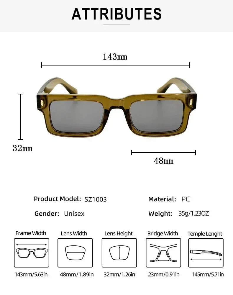 Gafas De Sol De Moda Para Hombre Lentes Vintage Retro Cuadradas Para Mujer Gafas De Sol Trendy Y A La Moda Gafas De Sol Hombre Zonnebril