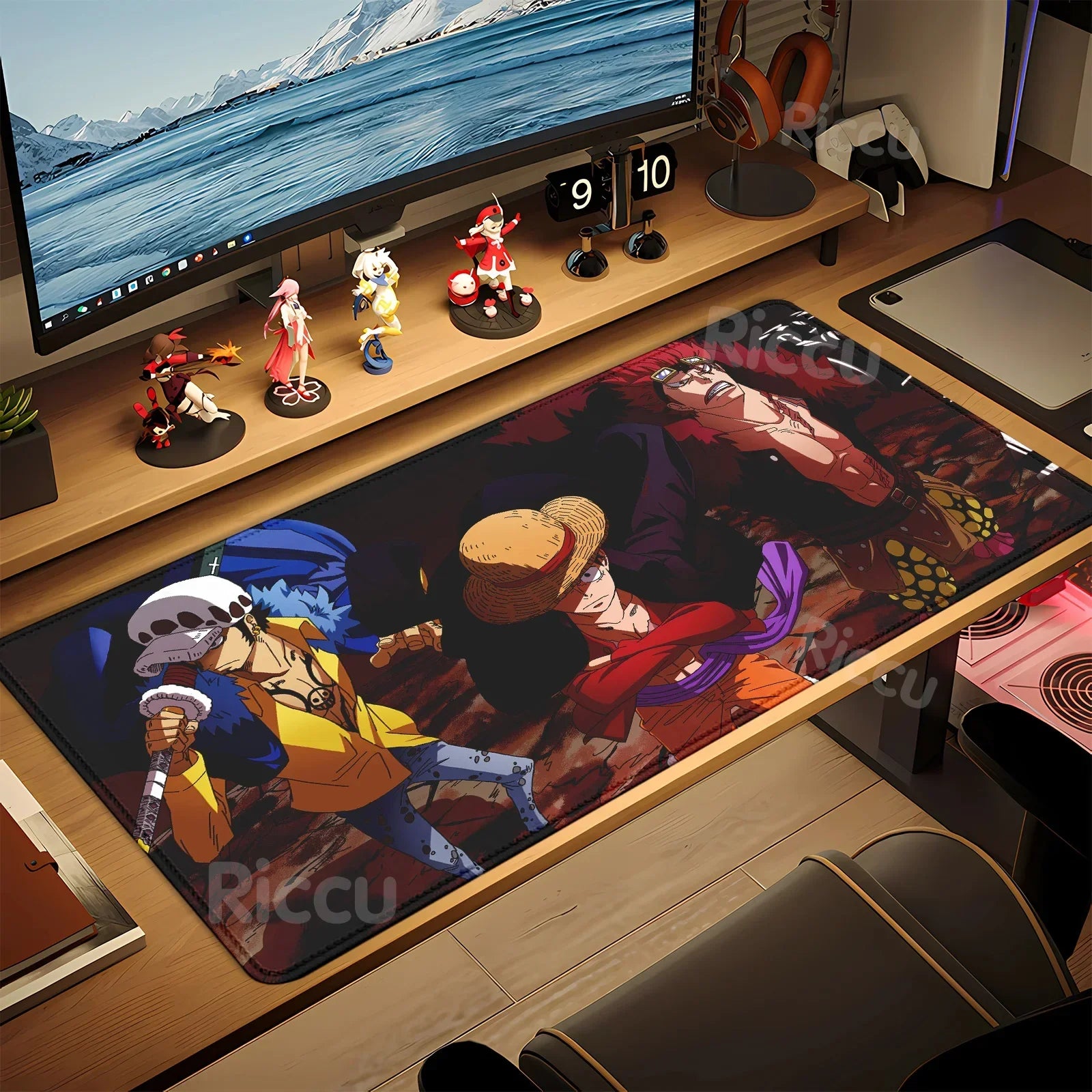 HD peripherals One P-Piece Gaming Mouse Pad Japan Anime Gamer Keyboard PC Mouse Mat Rubber Cartoon Motbook Computer Book cushion