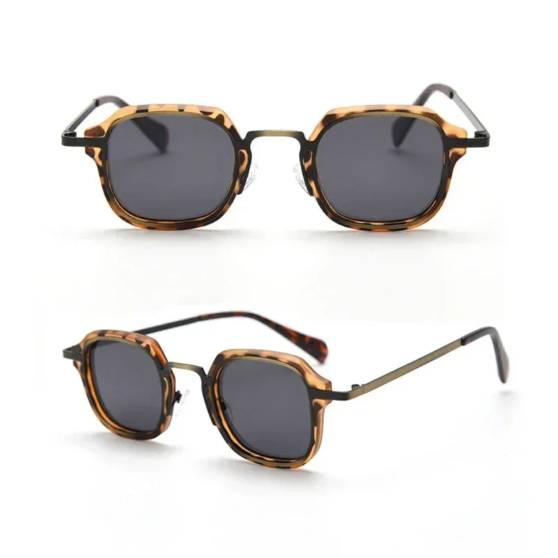 Caterside Gafas de sol polarizadas de estilo punk retro para hombres, moda, gafas de sol cuadradas para mujer, para viajes al aire libre, conducir, protección UV400