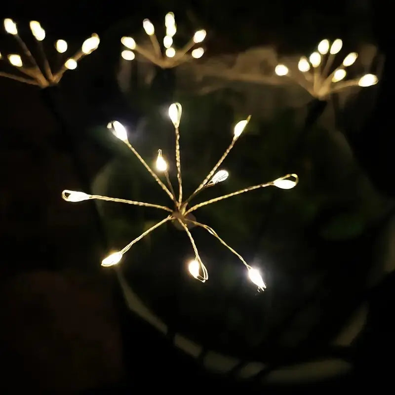1PC Solar LED Firework Garden Lights,Outdoor Waterproof Lawn Lamp,Landscape Lightting For Yard,Walkway,Party,Christmas