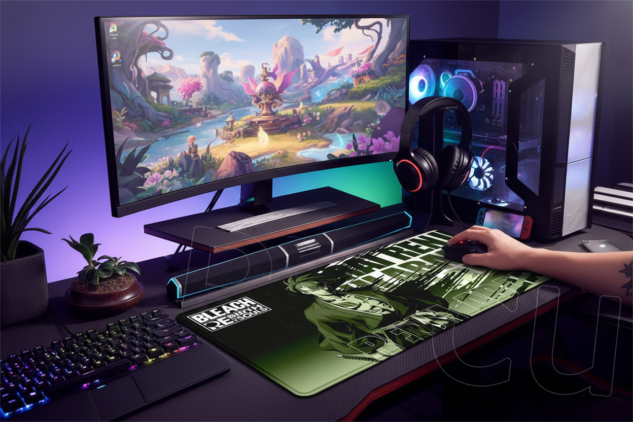 Gaming BLEACH Mouse Pad XXL Laptops Office Durable Desk Mat 900x400mm Kuchiki Rukia Gamer Cabinet Keyboard Carpet Speed Mousepad