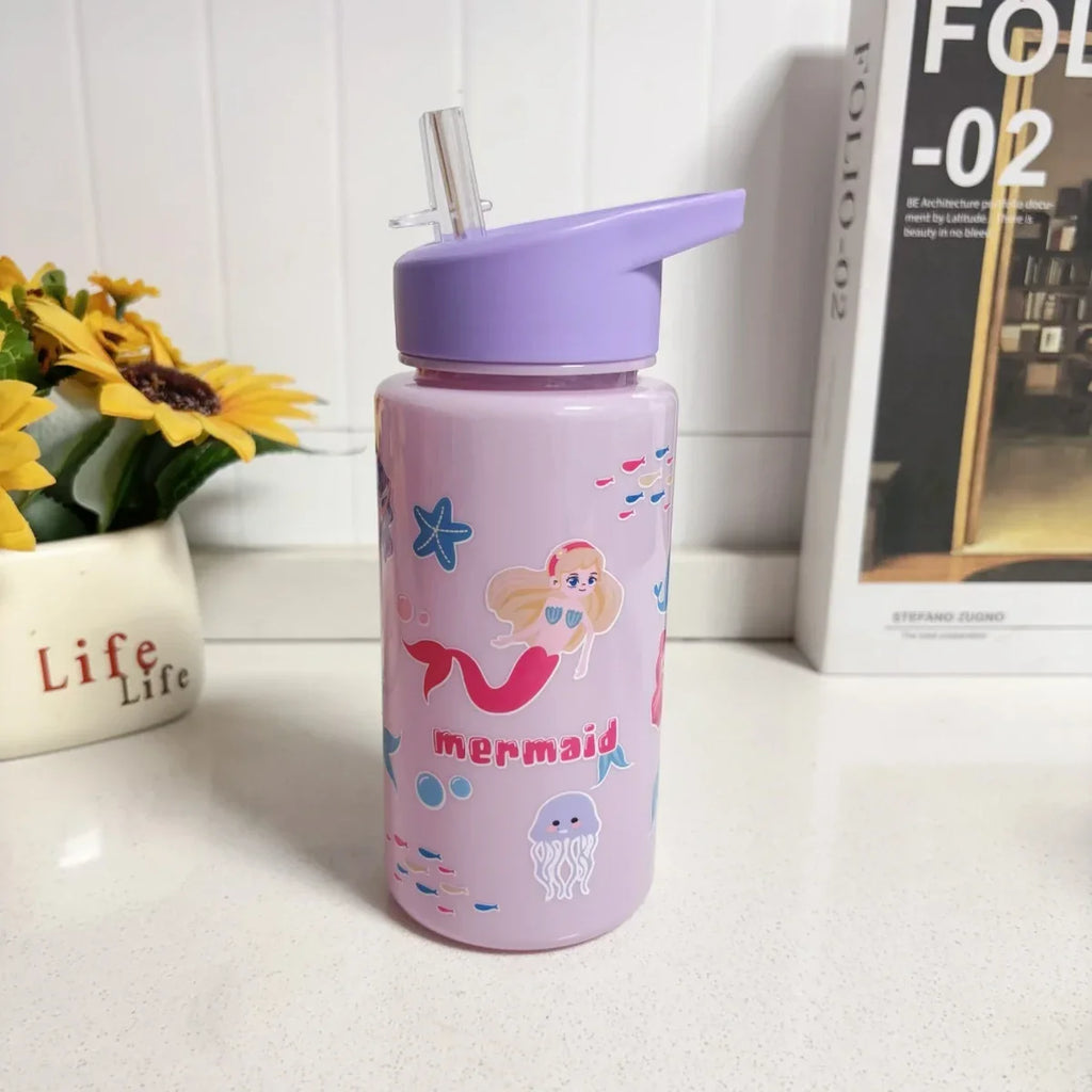 Botella de agua portátil de 500 ml para niños | Antiderrames para la escuela y actividades al aire libre