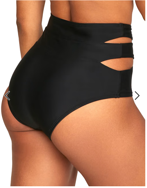 Adore Me Traje de baño de mujer Bikini de cintura alta - Negro, Mediano