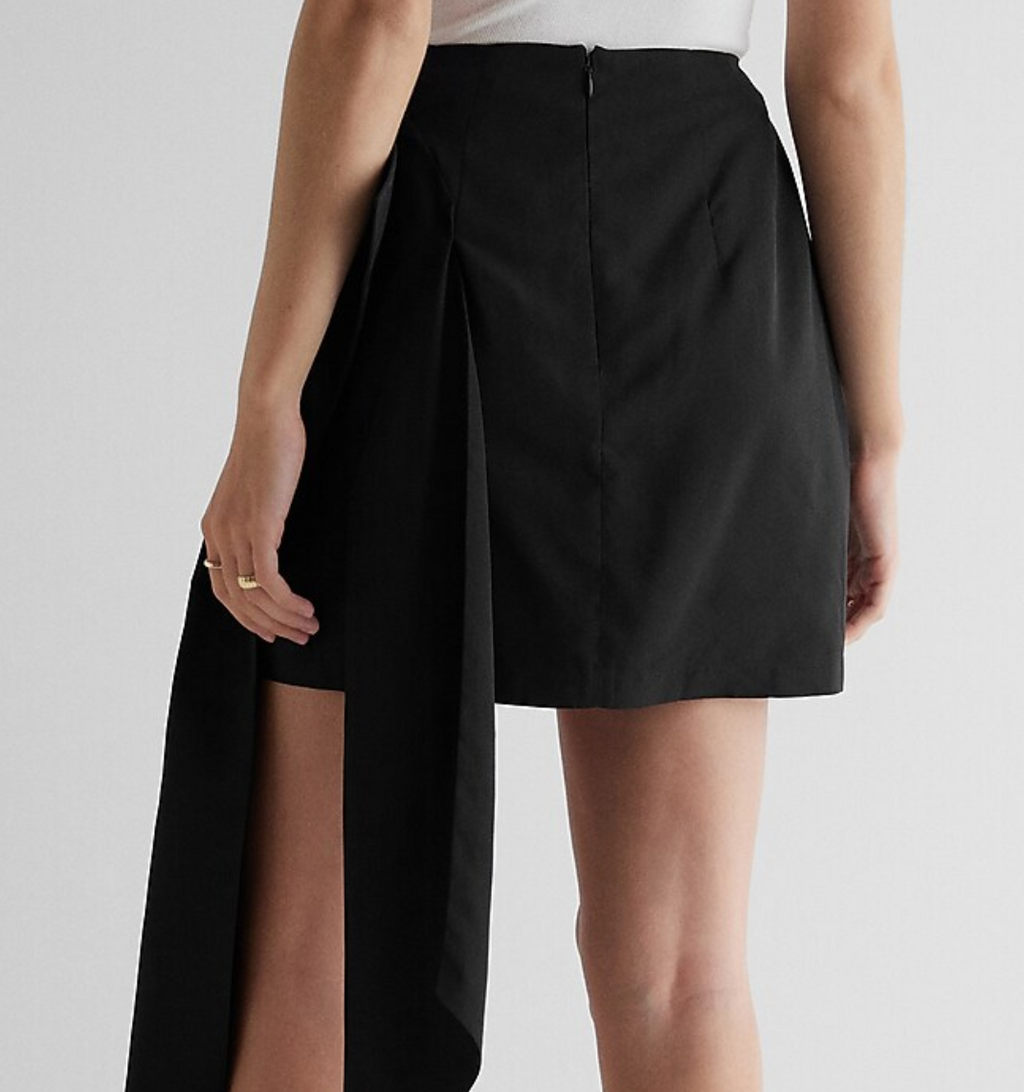 Minifalda Express de tiro alto con lazo decorativo, talla 4