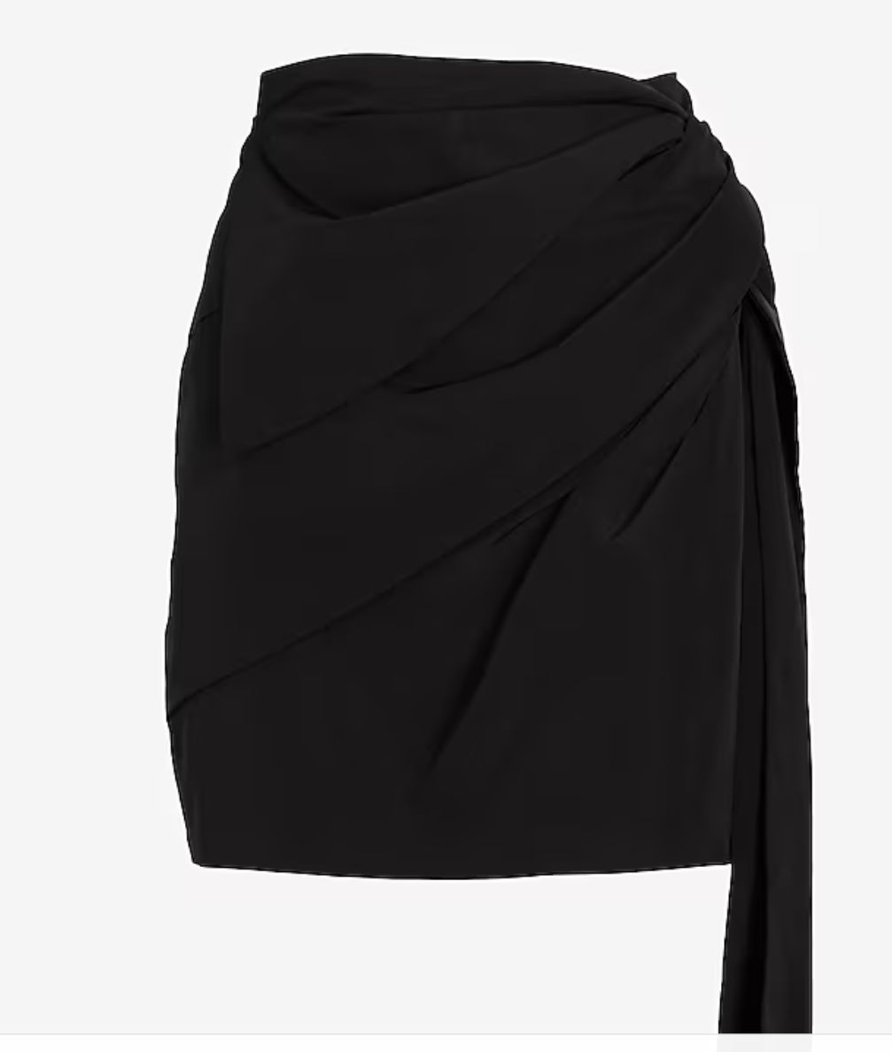 Minifalda Express de tiro alto con lazo decorativo, talla 4