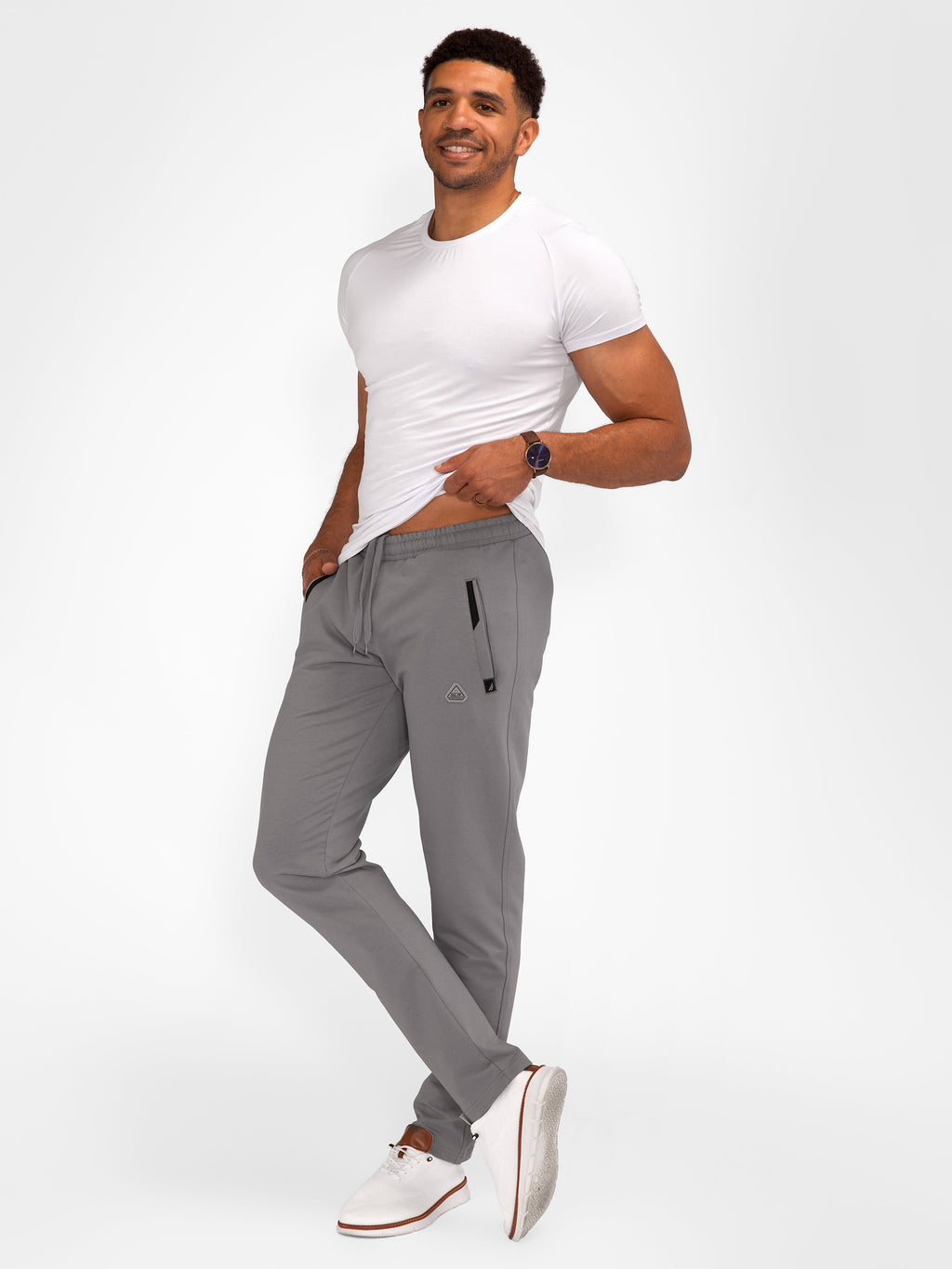 Pantalones de chándal deportivos cómodos para todo el día - Con forma cónica (Talla alta)