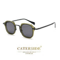 Caterside Gafas de sol polarizadas de estilo punk retro para hombres, moda, gafas de sol cuadradas para mujer, para viajes al aire libre, conducir, protección UV400