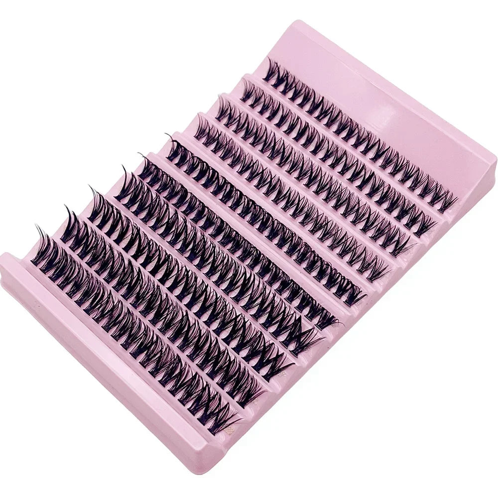 Pestañas Individuales 8-16mm 200pcs Pestañas en Grupo | Aspecto Natural Bandeja Mixta para Extensión de Pestañas DIY