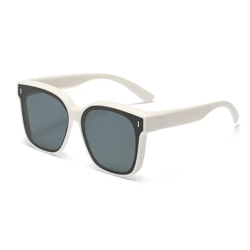 Gafas de Sol Polarizadas Cuadradas Fashion para Recetar Miopía, Lentes de Sol Portátiles para Hombre y Mujer, Vintage, para Pesca y Conducir
