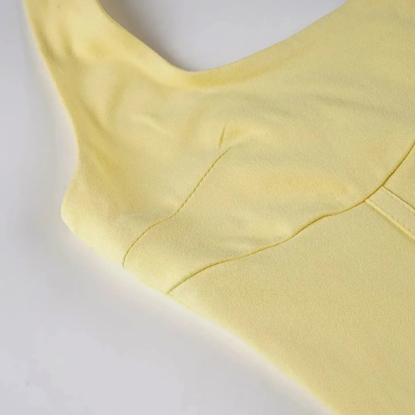 Tornova - Minivestido halter de vacaciones para mujer, sólido, cintura alta, vestido abullonado, empalme con volantes, moda sexy, vestido delgado, nueva colección de verano 2025