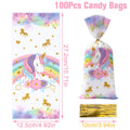 25/50/100pcs Unicorn Candy Packing Bags Gift Bag Unicorn Theme Birthday Party Decoration Kids Baby Shower Wedding Party Supplies