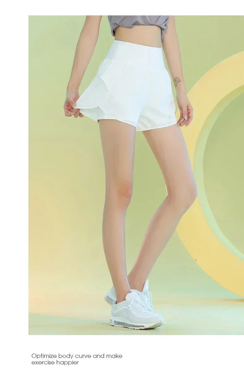 Pantalones cortos de yoga PHIGEER para mujer, ligeros, para gimnasio, ciclismo, entrenamiento, con bolsillo, transpirables, para correr, ropa deportiva