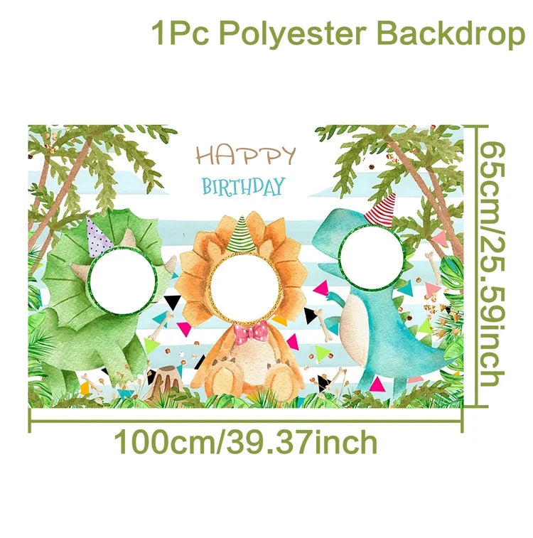 Dinosaur Birthday Polyester Background Mermaid Party Decor Kids Wedding Birthday Party Supplies Baby Shower Under The Sea Party