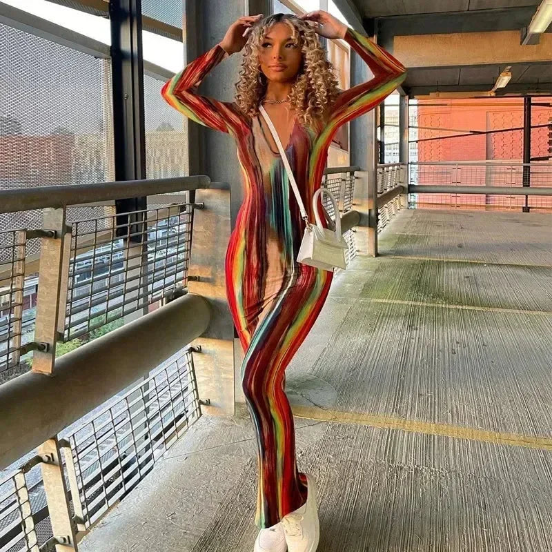 Vestidos de primavera y verano para mujer, con estampado de pecho, sin hombros, vendaje, ajustado, sexy, vestido largo, nueva moda 2023, fiesta, MsChuh