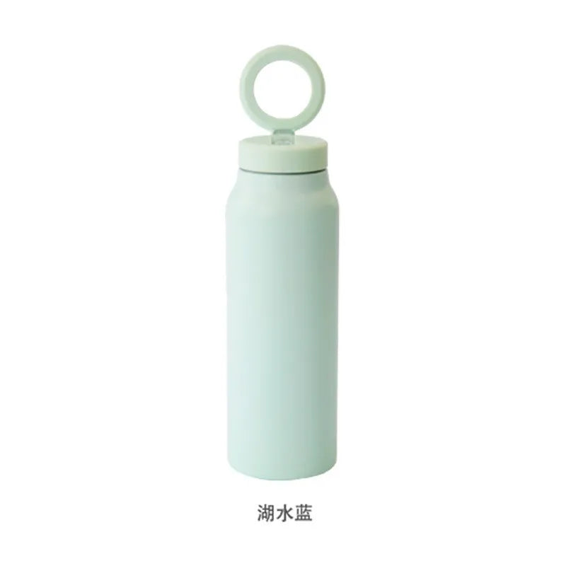 Painted Sports Thermos 24oz Vacuum Flask with Magnetic Phone Rack | Stainless Steel Water Bottle