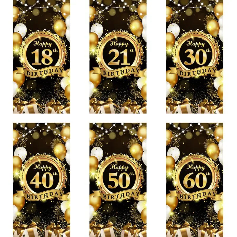 Fondo de Feliz Cumpleaños 18 21 30 40 50 60 Decoración de Fiesta de Cumpleaños Banner de Cumpleaños Bandera Colgante Decoración de Fondo para el 30 Cumpleaños