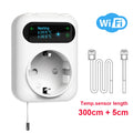 WiFi Digital Socket Thermostat Smart Tuya Plug Temperature Controller Programmable Countdown Timer Heating Cooling Alexa Google