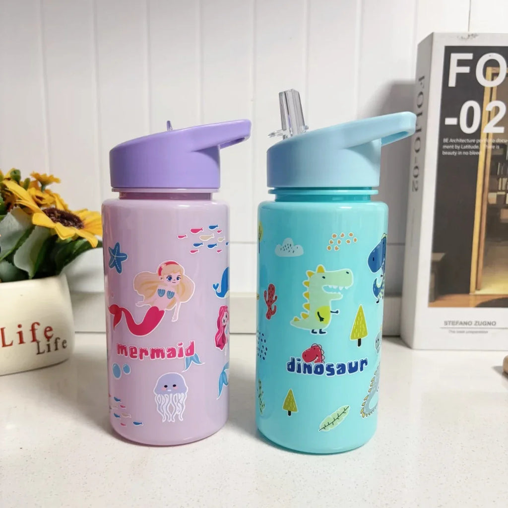 Botella de agua portátil de 500 ml para niños | Antiderrames para la escuela y actividades al aire libre