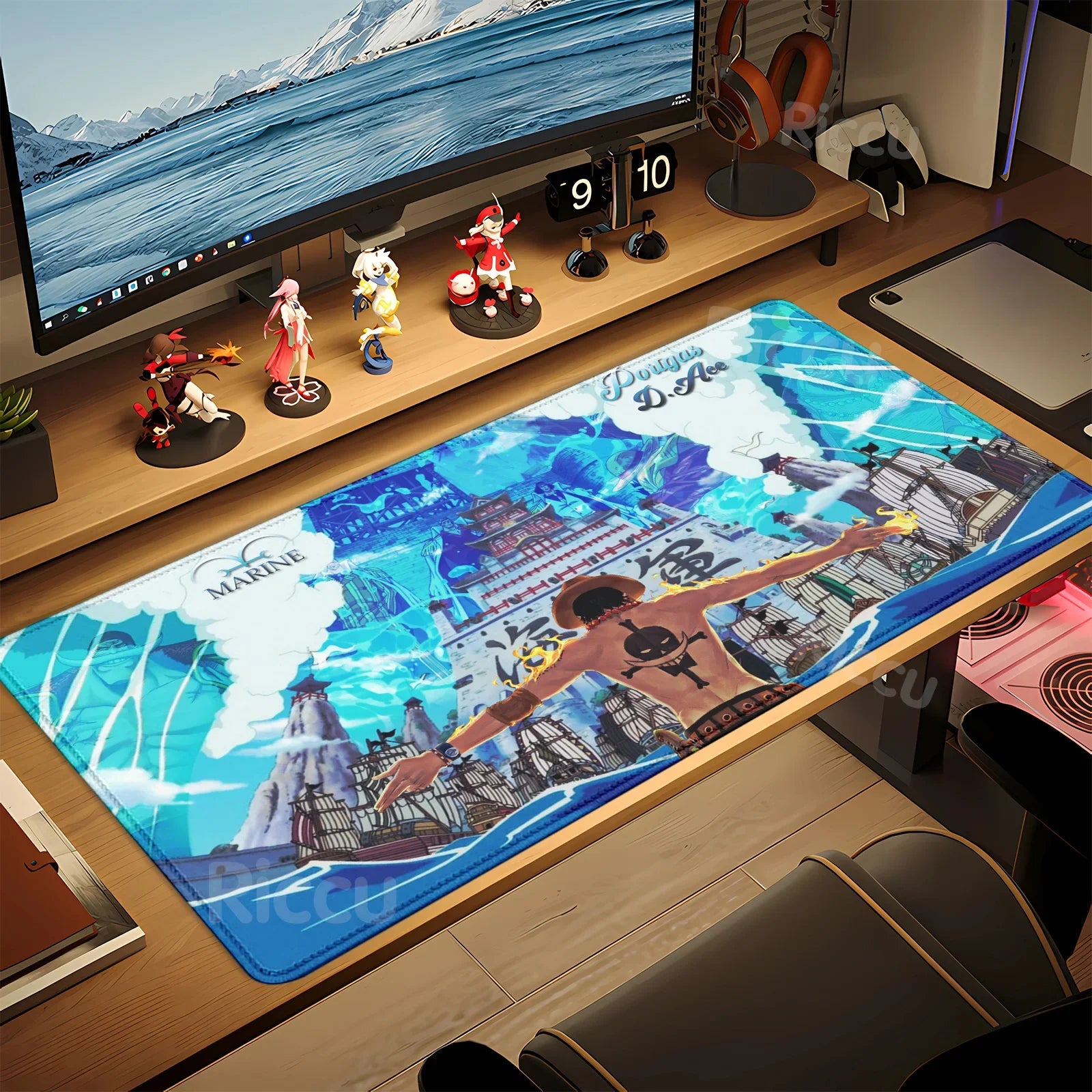 HD peripherals One P-Piece Gaming Mouse Pad Japan Anime Gamer Keyboard PC Mouse Mat Rubber Cartoon Motbook Computer Book cushion