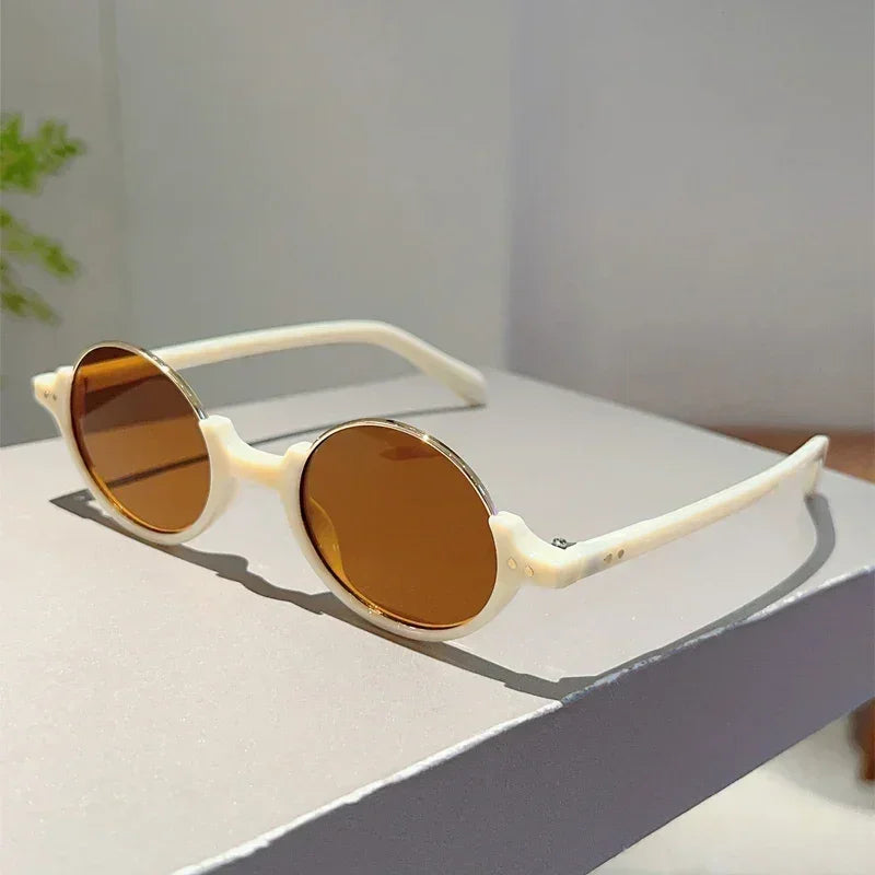 KAMMPT Vintage Oval Sunglasses Men 2024 New in Retro Outdoor Casual Sun Glasses Women Stylish Luxury Brand Design Decor Shades