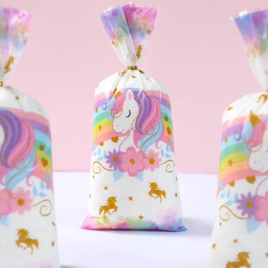 25/50/100pcs Unicorn Candy Packing Bags Gift Bag Unicorn Theme Birthday Party Decoration Kids Baby Shower Wedding Party Supplies