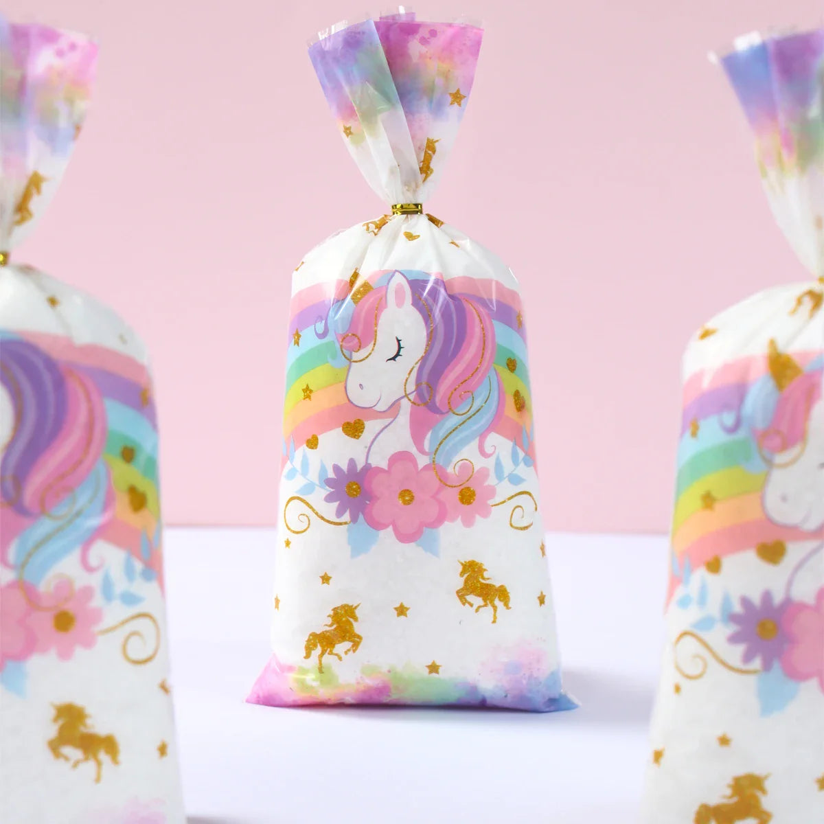 25/50/100pcs Unicorn Candy Packing Bags Gift Bag Unicorn Theme Birthday Party Decoration Kids Baby Shower Wedding Party Supplies