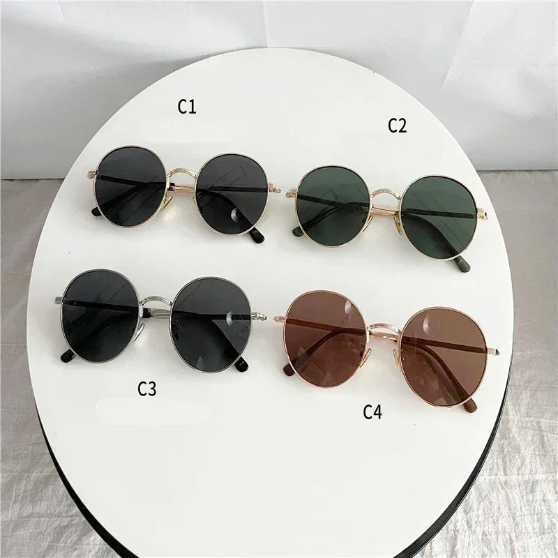 Gafas de sol polarizadas redondas Steampunk con prescripción para mujer y hombre UV400 antideslumbrantes para miopía, potencia de 0 a -0.5, -0.75 a -6.0