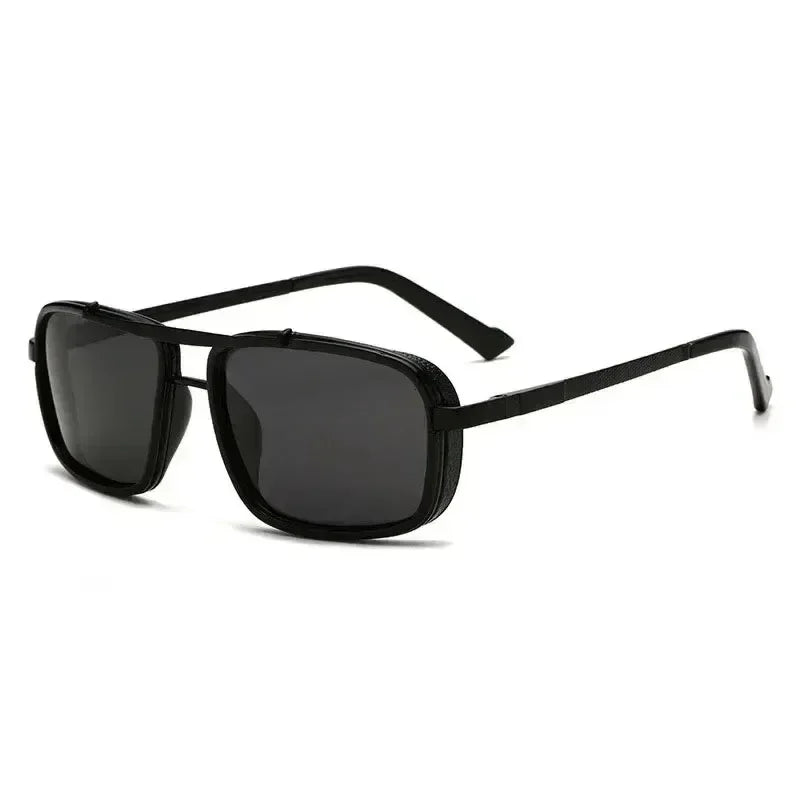 Nuevas Gafas de Sol Punk Gafas de Sol Cuadradas de Hombre Uv400 Gafas de Aviador de Doble Puente