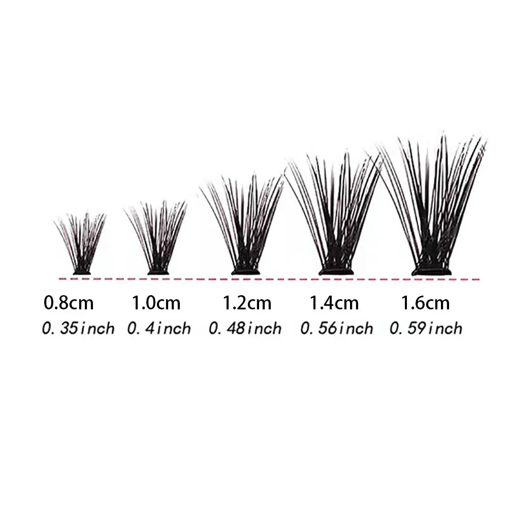 Pestañas Individuales 8-16mm 200pcs Pestañas en Grupo | Aspecto Natural Bandeja Mixta para Extensión de Pestañas DIY