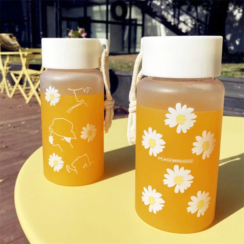 Botella de agua termo portátil | Termo Kawaii de acero inoxidable para el verano