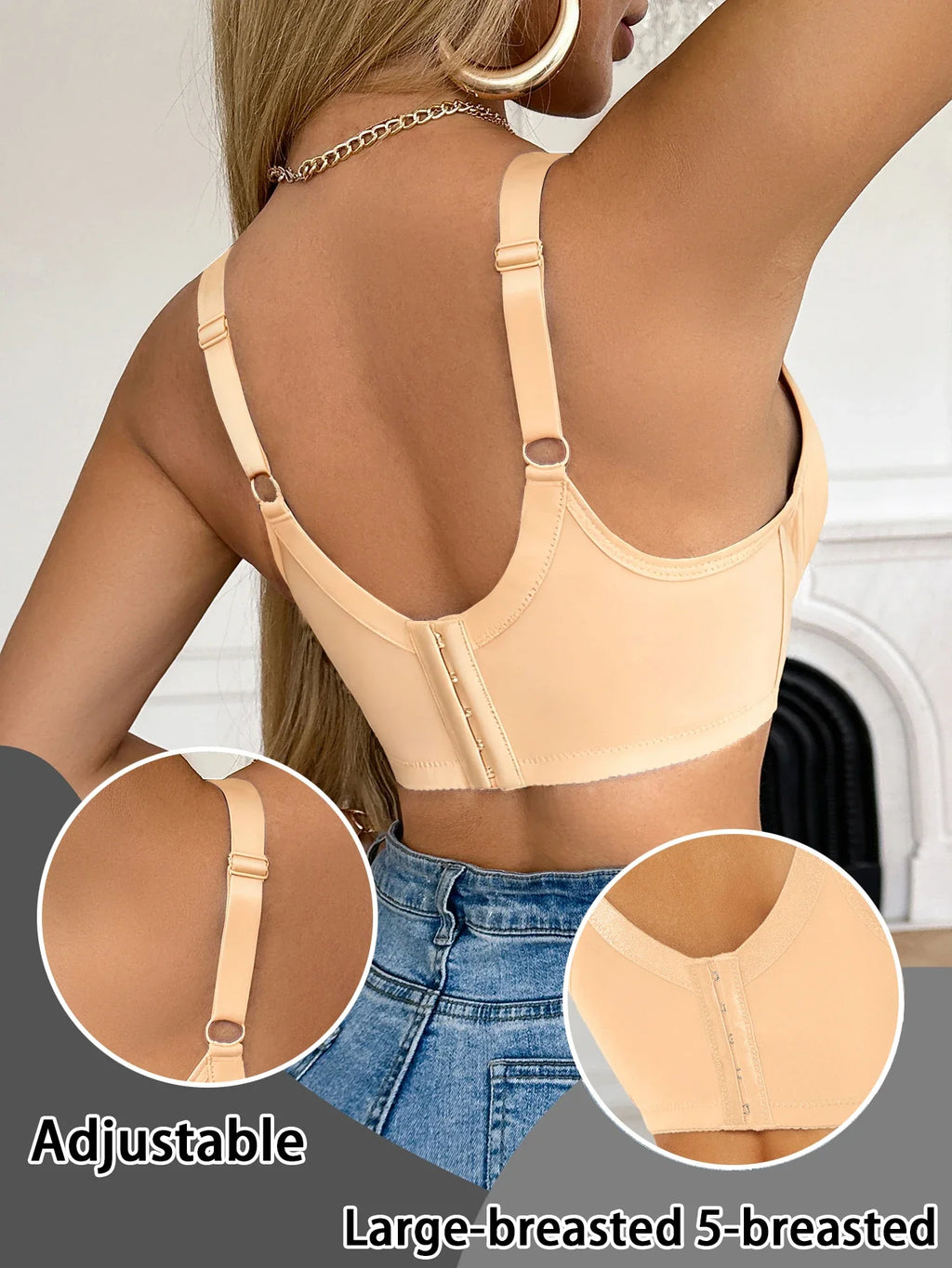 Sujetador Push UP para mujer, con ribete de encaje, copa B C, acolchado, realza el busto, brasier sexy, soporte lateral, función de comodidad