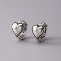 925 Sterling Silver Heart Ring Earrings For Women Wedding Luxury Jewelry Friends Gift Jewellery Free Delivery Argent 925