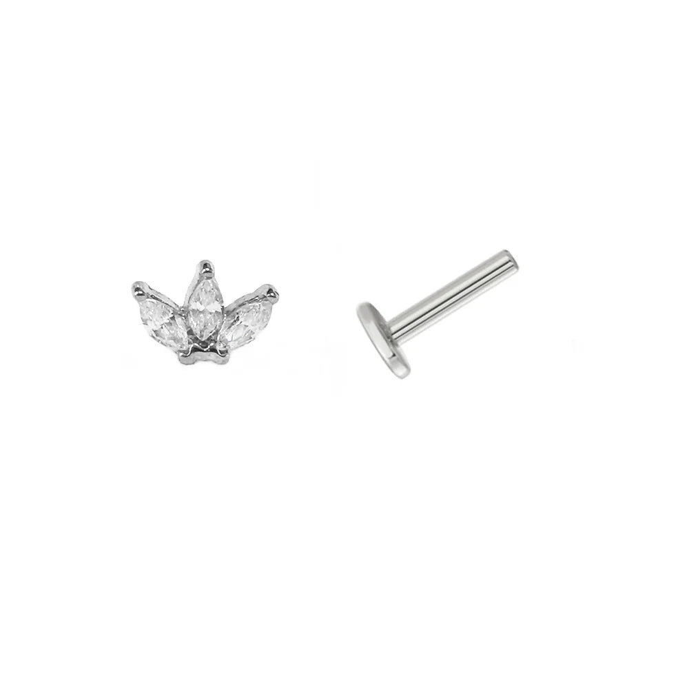 Lightning Internal Thread Labret Piercing Crown Bee Flowers Cartilage Earring Tragus Conch 316L Stainlesss Steel Body Jewelry