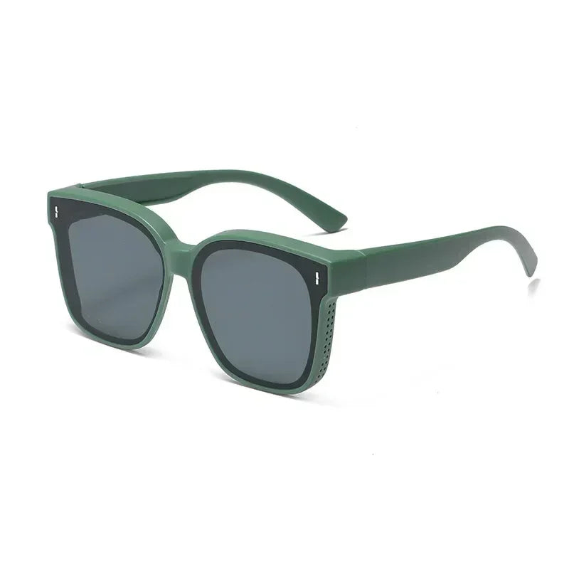 Gafas de Sol Polarizadas Cuadradas Fashion para Recetar Miopía, Lentes de Sol Portátiles para Hombre y Mujer, Vintage, para Pesca y Conducir