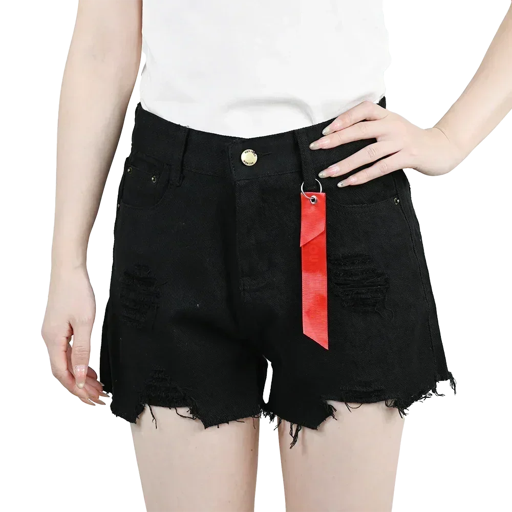 3 shorts vaqueros de mujer de cintura alta 2025 de verano, pantalones cortos negros, azules y blancos, pantalones vaqueros rotos para mujer, pantalones cortos, ropa de calle