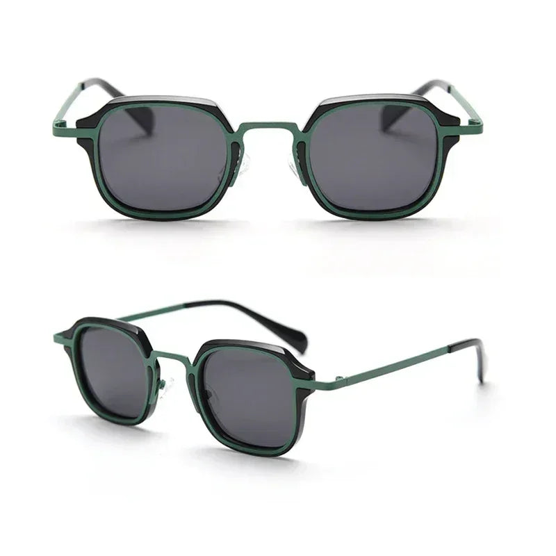 Caterside Gafas de sol polarizadas de estilo punk retro para hombres, moda, gafas de sol cuadradas para mujer, para viajes al aire libre, conducir, protección UV400