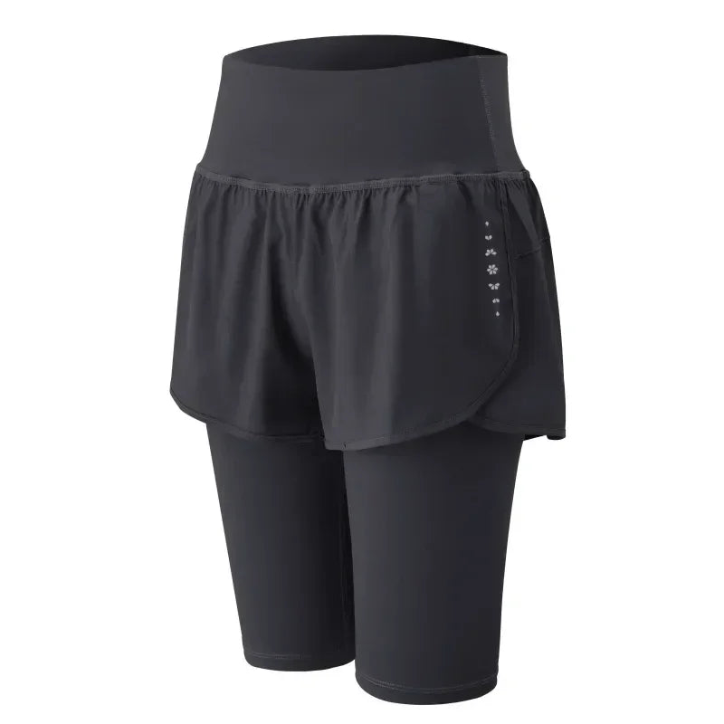DRUR Pantalones Cortos de Yoga para Mujer, Verano, Deportivos, de Cinco Cuartos, Cintura Elástica, para Correr, Entrenamiento, Leggings Cortos para Mujer, Pantalones Cortos Deportivos