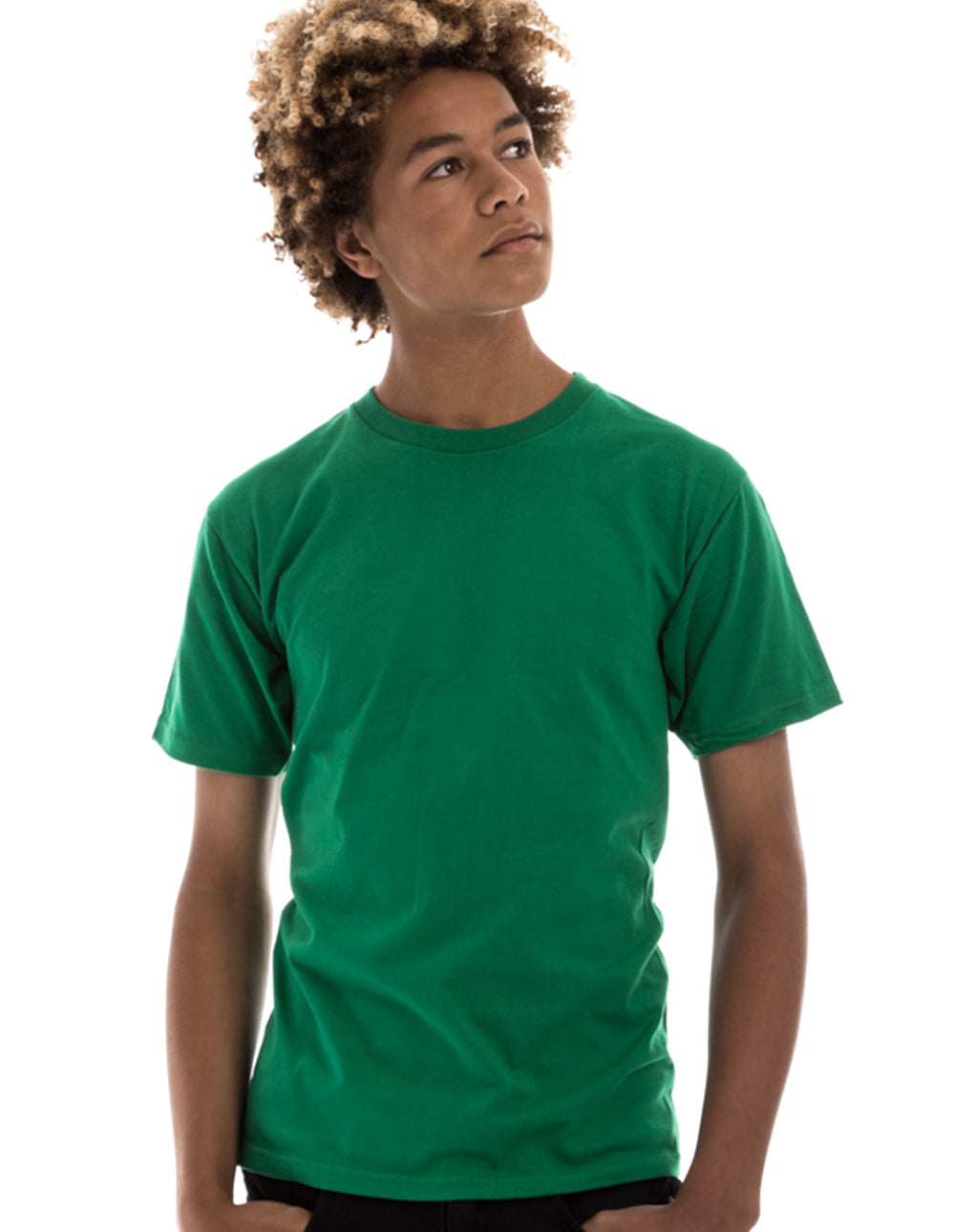 Camiseta retro de cuello redondo hilada en anillo 2100